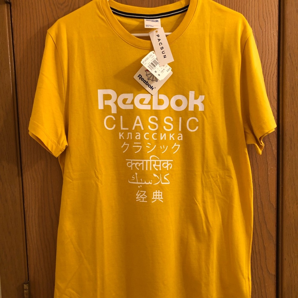NWT PACSUN YELLOW REEBOK graphic tee